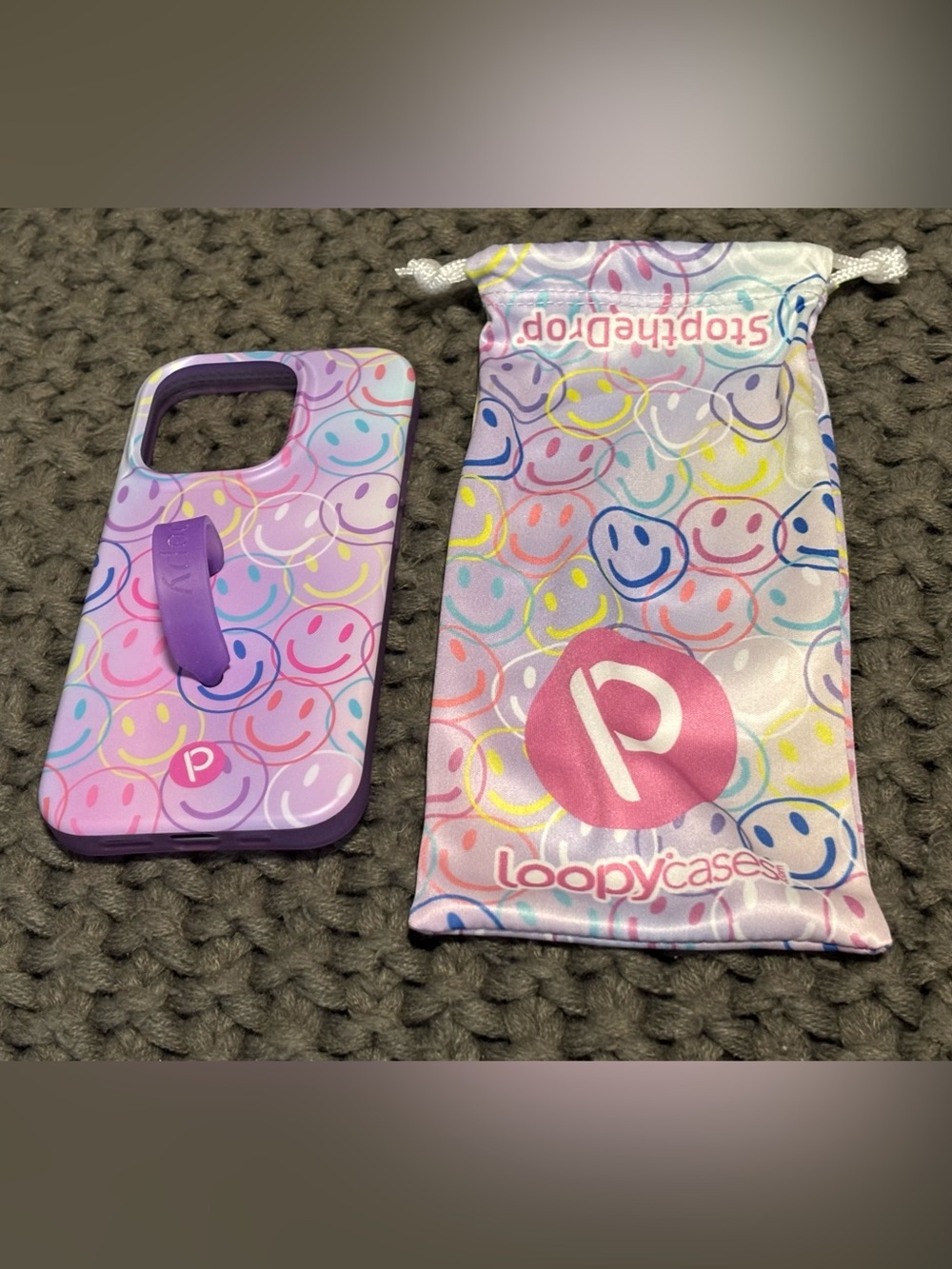 Loopy iPhone 15 pro Case Playful Smileys